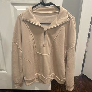 Half Zip Collared Lightweight Sweatshirt M